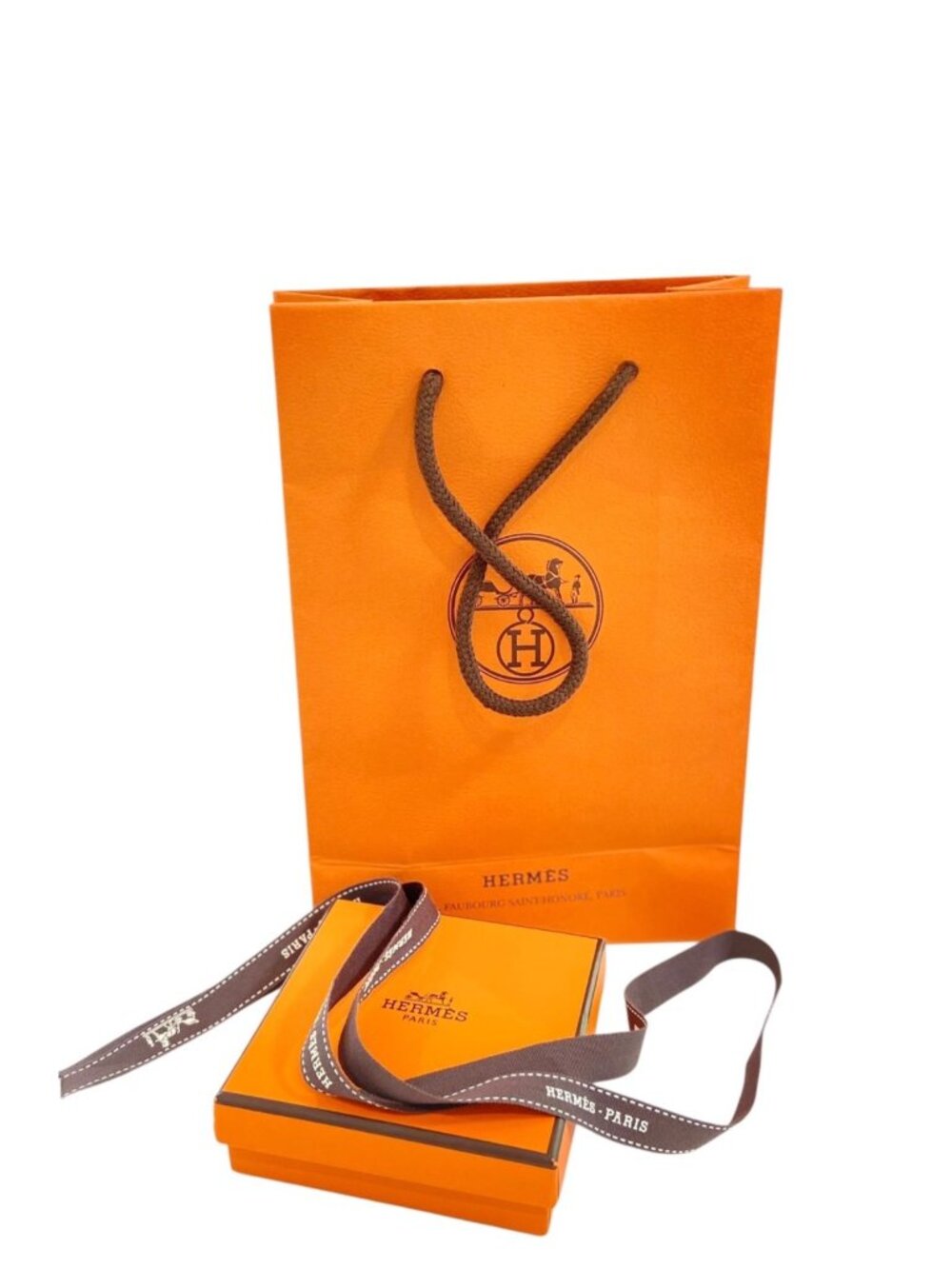 Hermès Empty packaging Authentic Gift Box With Shopping Bag & Ribbon Boutique Pa